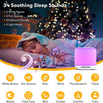 White Noise Machine for Baby Sleep | Baby Sound Machine with Colorful Night Light for Nursery & Travel