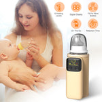 Portable Baby Bottle Warmer with Night Light | Rechargeable Travel Milk & Formula Warmer with 6 Heating Levels