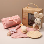 Newborn Essentials Gift Set | Soft Baby Shower Gift Box with Baby Milestone Keepsake