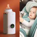 Portable Wireless Baby Bottle Warmer | USB Charging Rechargeable Milk Warmer for Travel
