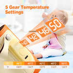 Portable Baby Bottle Warmer with 5 Temperature Settings | Travel Milk & Formula Warmer with Fast Charge Adapter