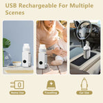 Portable USB Baby Bottle Warmer for Travel | Rechargeable Milk & Formula Warmer for On-the-Go Feeding