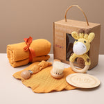 Newborn Essentials Gift Set | Soft Baby Shower Gift Box with Baby Milestone Keepsake