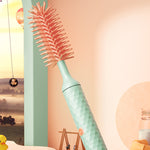 Electric Silicone Baby Bottle Brush Set | 360° Rotating Bottle & Pacifier Cleaning Brush with Lithium Battery