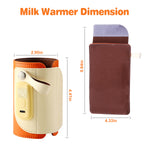 Portable Baby Bottle Warmer with 5 Temperature Settings | Travel Milk & Formula Warmer with Fast Charge Adapter
