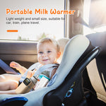 Portable Baby Bottle Warmer with Night Light | Rechargeable Travel Milk & Formula Warmer with 6 Heating Levels