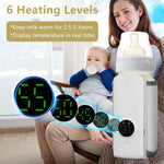 Portable USB Baby Bottle Warmer for Travel | Rechargeable Milk & Formula Warmer for On-the-Go Feeding